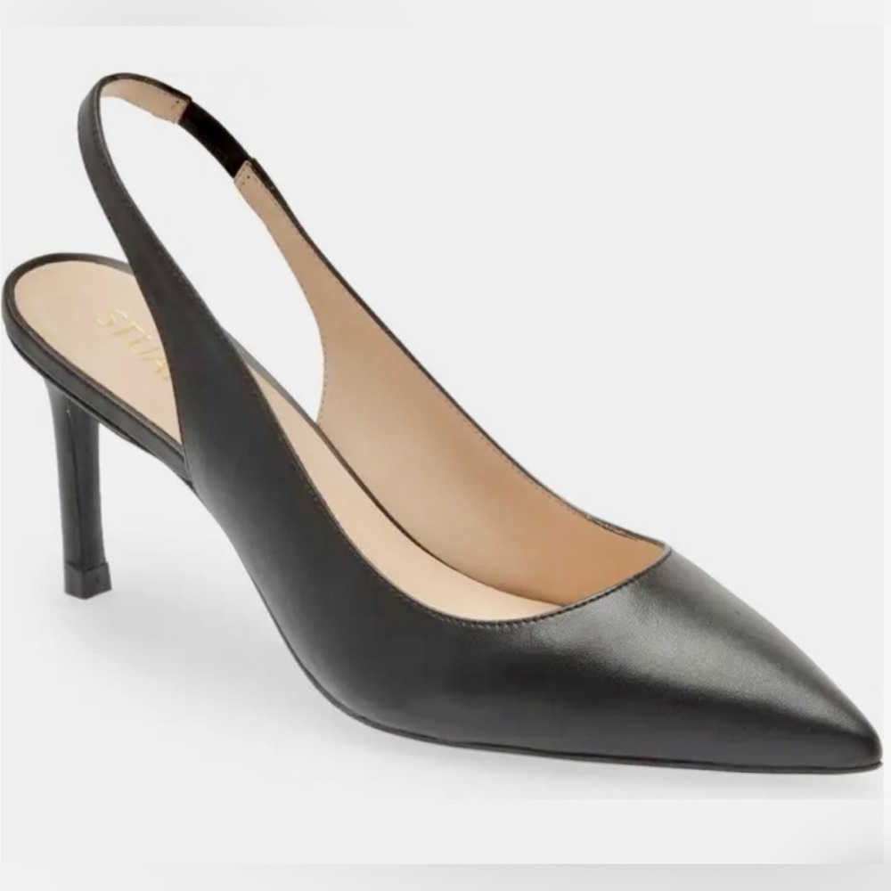 Stuart Weitzman Black Slingback Heels